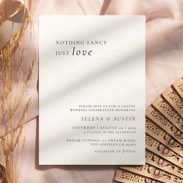 Invitation Mini écriture rien de fantaisie juste l'amour Invi (Créateur téléchargé)