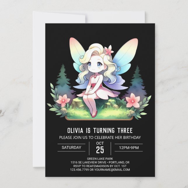 Invitation Mini Majestic Fairy Anniversaire (Devant)