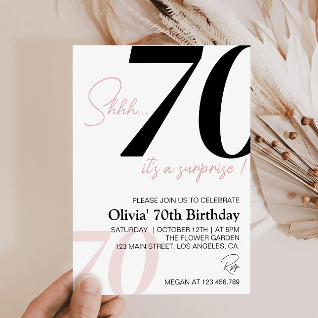 Invitation Mini moderne 70e anniversaire (Créateur téléchargé)