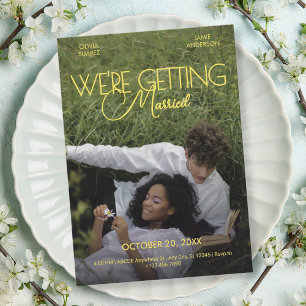 Invitation Mini-romance poster photo mariage