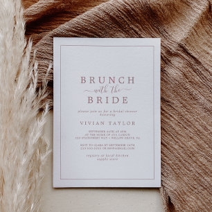 Invitation Mini Rose Gold Brunch with Bride Bridal Shower