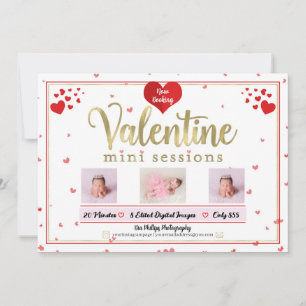 Invitation Mini séances photo de la Saint-Valentin
