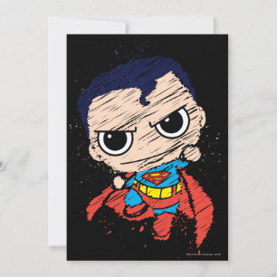 Invitation Mini Superman Sketch - Flying