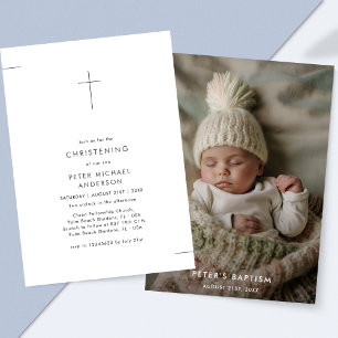 Invitation Minial en ligne bébé garçon ou fille Christening p