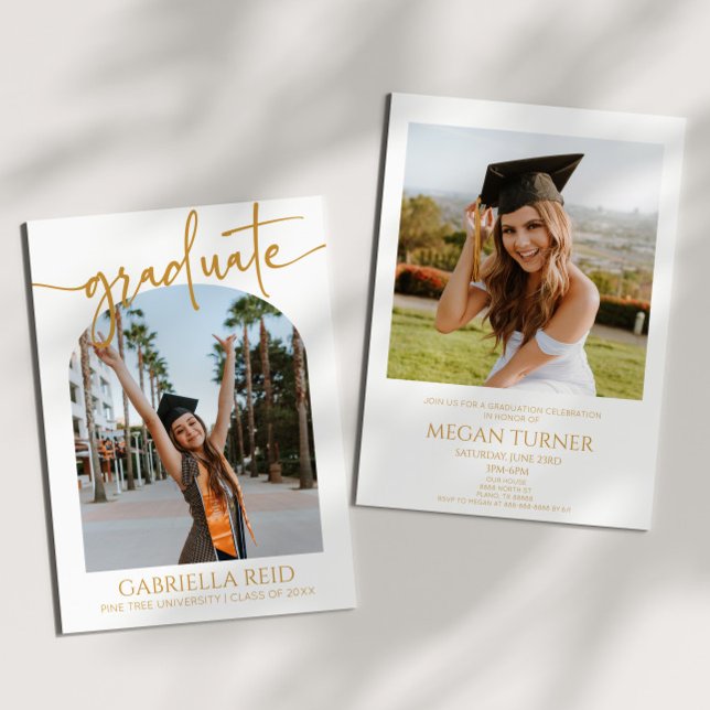 Invitation Miniature minimaliste de l'arc photo (Créateur téléchargé)