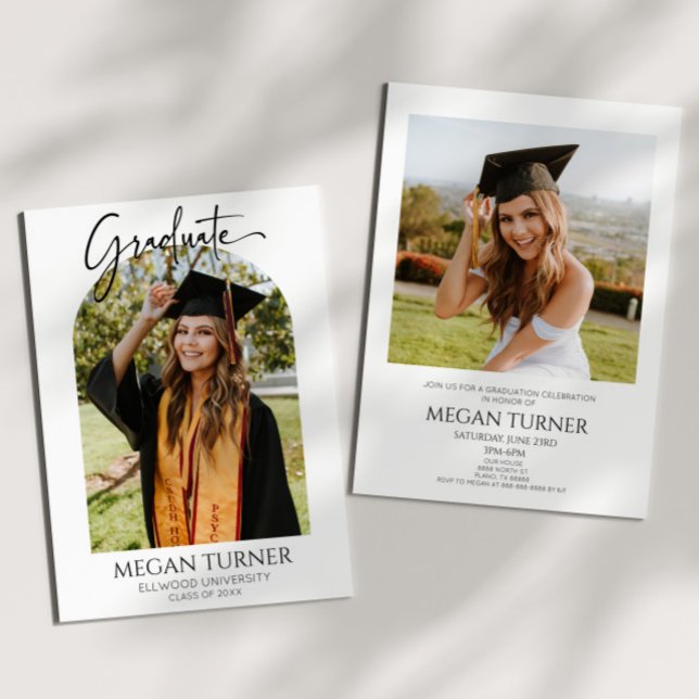 Invitation Miniature minimaliste de l'arc photo (Créateur téléchargé)