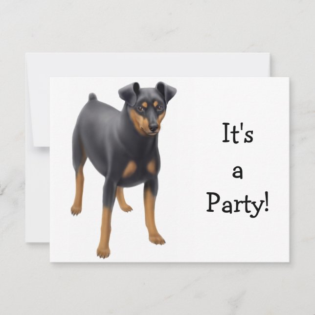 Invitation Miniature Pinscher (Devant)