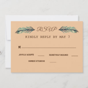 Invitation Minima l, plante mariage personnalisé RSVP