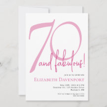 Minimal 70 ans et Incroyable Anniversaire Rose