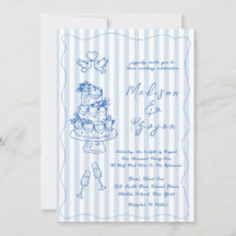 Minimal and Chic Blue French Personalized Wedding