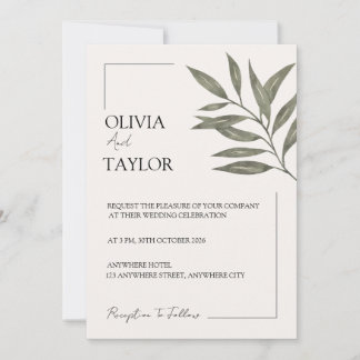 Invitation Minimal Botanical Elegance