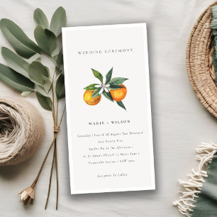 Invitation Minimal Chic Orange Boho Botanical Wedd
