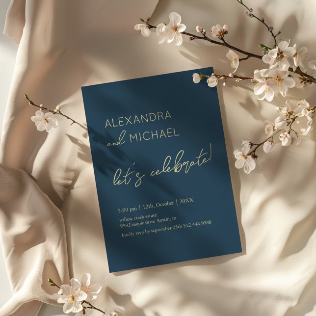 Invitation Minimal dark Elegant Engagement Typography (Créateur téléchargé)