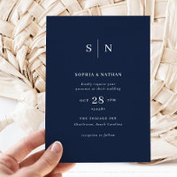 Minimal et chic | Mariage bleu marine