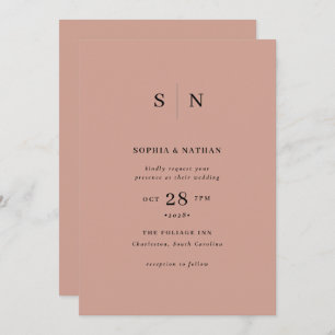 Invitation Minimal et chic   Mariage en terre cuite