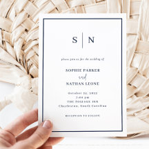 Minimal et chic | Mariage frontière blanc et marin