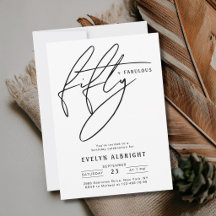 Minimal Fifty et Fabulous Fête d'anniversaire 50 a