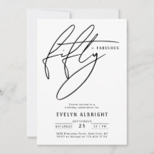 Minimal Fifty et Fabulous Fête d'anniversaire 50 a