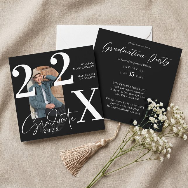 Invitation Minimal Modern Bold Graduation Year Arch Photo (Minimal Modern Bold Graduation Year Arch Photo Invitation)