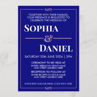 Invitation Minimal Modern Editable Wedding