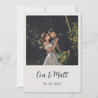 Invitation Minimal moderne | Détails du Mariage photo &