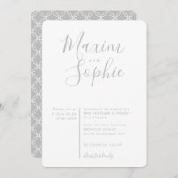 MINIMAL SCRIPT simple moderne mariage play gris