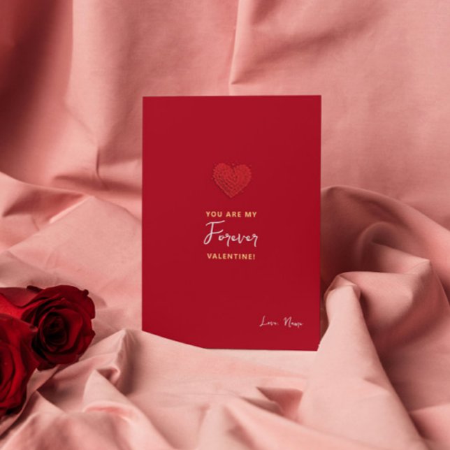 Invitation Minimal Tu Es Mon Ancien Coeur Rouge Valentin (Créateur téléchargé)