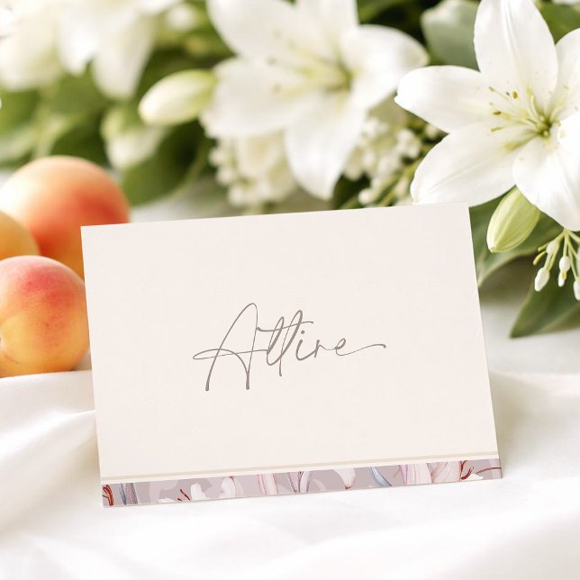 Invitation Minimal Wedding Attire Color Palette Card  (Créateur téléchargé)
