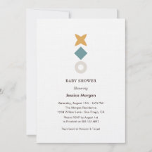 Invitation minimale de fête prénatale Bauhaus pour