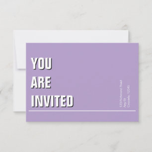 Invitation minimale Église Violet Clair