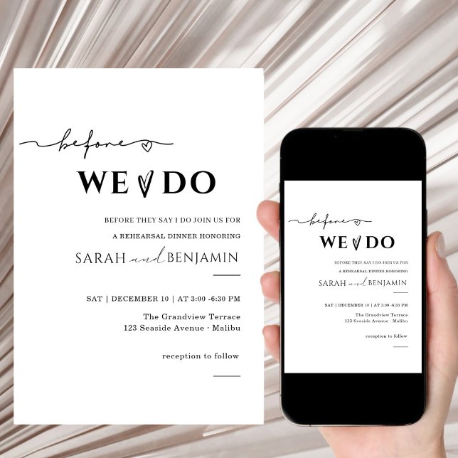 Invitation minimale et simple pour le dîner de rép (Créateur téléchargé)