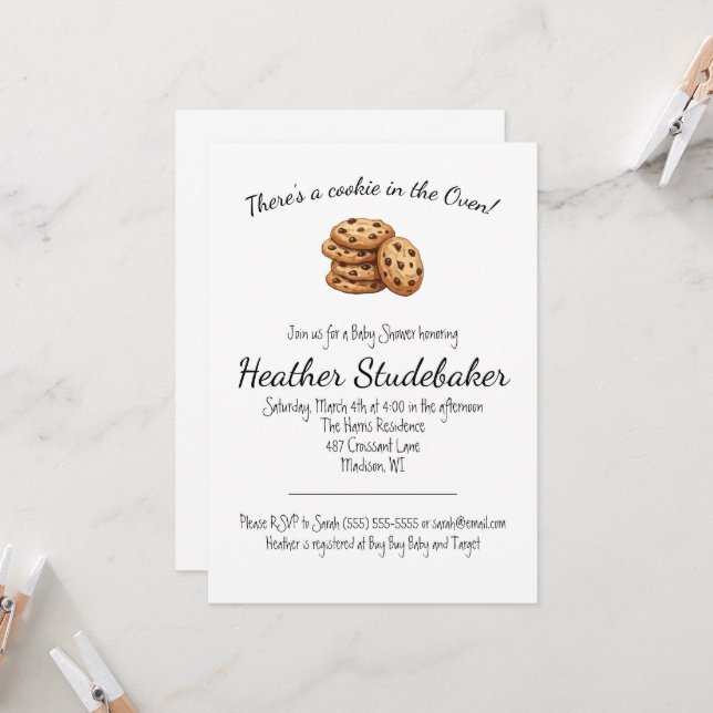 Invitation minimale | fraîchement cuit (Devant/Arrière en situation)
