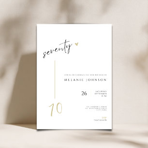 Invitation minimale moderne pour les 70 ans