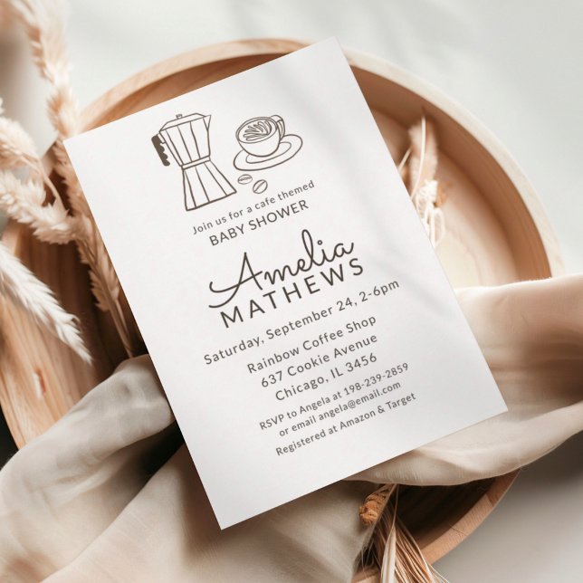 Invitation minimale pour Baby Shower sur le thème  (Créateur téléchargé)