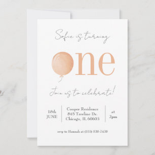 Invitation minimale pour le premier anniversaire