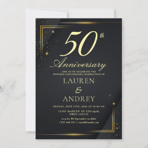 Invitation minimale pour les 50 ans de mariage