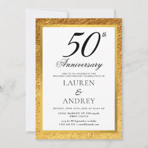 Invitation minimale pour les 50 ans de mariage