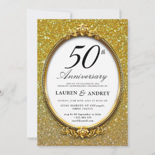 Invitation minimale pour les 50 ans de mariage