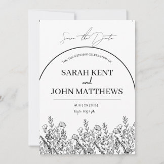 Invitation minimale pour Sauvegarder la Date
