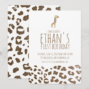 Invitation minimale pour un anniversaire sur le th