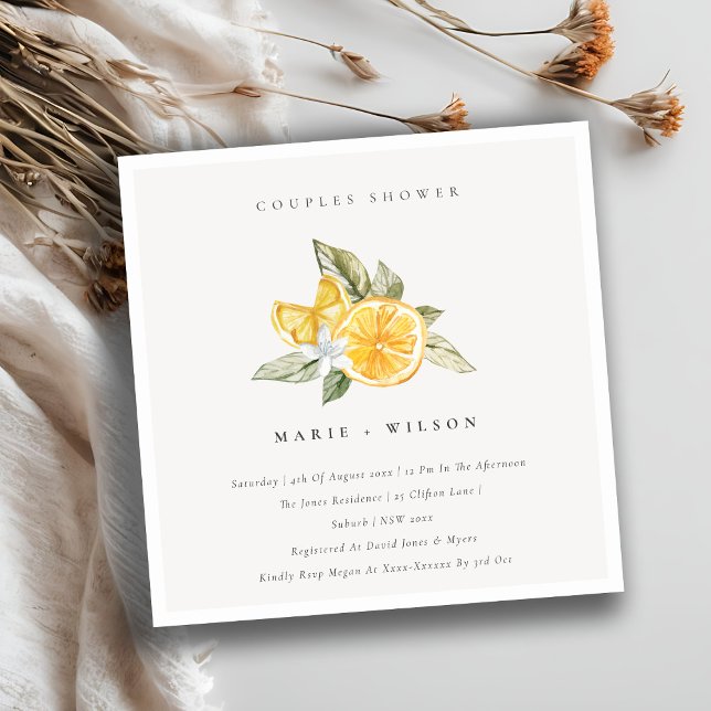 Invitation minimale pour un shower de couple au ci (Créateur téléchargé)