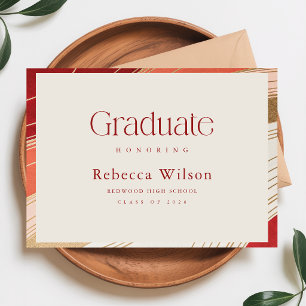 Invitation minimale rétro pour la fête de remise d