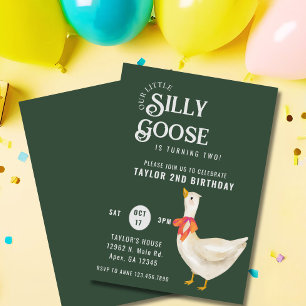 Invitation Minimalisme С lassique Silly Goose Anniversaire