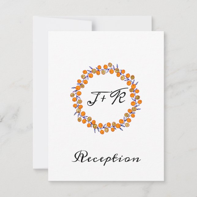 Invitation Minimalisme blanc Gold Mariage Bleu Marine (Devant)