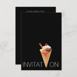 Invitation Minimalisme Italien Gelato Glace Party