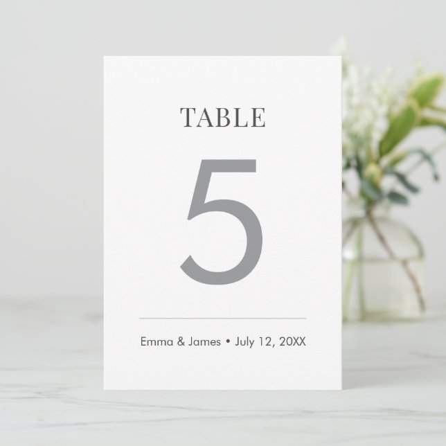 Invitation Minimalist Ampersand Wedding | Table Number (Debout devant)