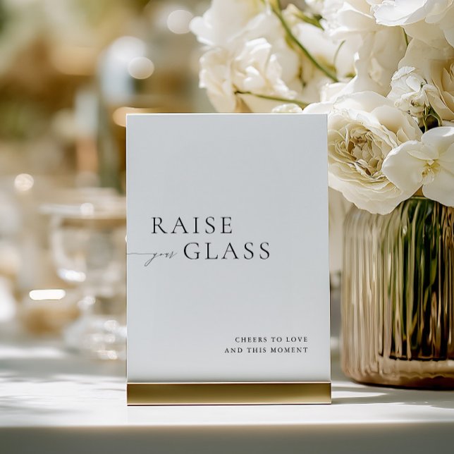 Invitation Minimalist Black & White Wedding Bar Sign (Minimalist Black & White Wedding Bar Sign)