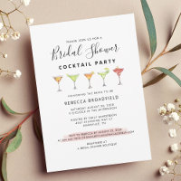 Minimalist Bridal Shower Cocktail Beach Party
