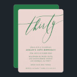 Invitation MINIMALIST Calligraphie chic 30ème parti blush gre<br><div class="desc">par kat massard / WWW.SIMPLYSWEETPAPERIE.COM Aimez le design,  mais aimeriez voir quelques changements - un autre jeu de couleurs,  un produit,  ajouter une photo ou adapté pour une autre occasion - pas de souci contactez-moi,  kat@simplysweetPAPERIE.com Je suis heureux de vous aider!</div>