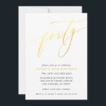 Invitation MINIMALIST Calligraphie chic or 40e anniversaire<br><div class="desc">par kat massard / WWW.SIMPLYSWEETPAPERIE.COM Aimez le design,  mais aimeriez voir quelques changements - un autre jeu de couleurs,  un produit,  ajouter une photo ou adapté pour une autre occasion - pas de souci contactez-moi,  kat@simplysweetPAPERIE.com Je suis heureux de vous aider!</div>